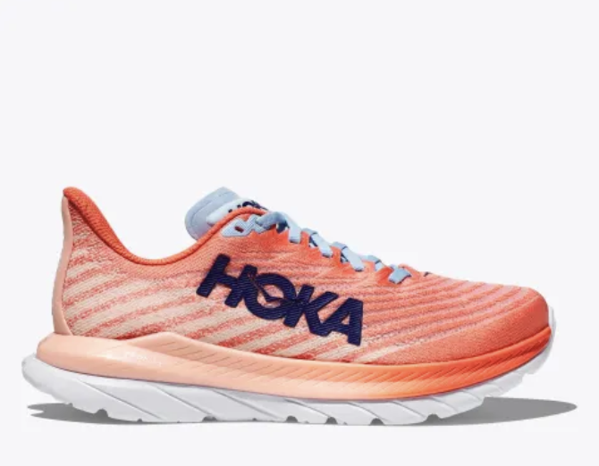 Hoka Mach 5 Running Shoes - Mens, Color: White/Blue Glass, Black