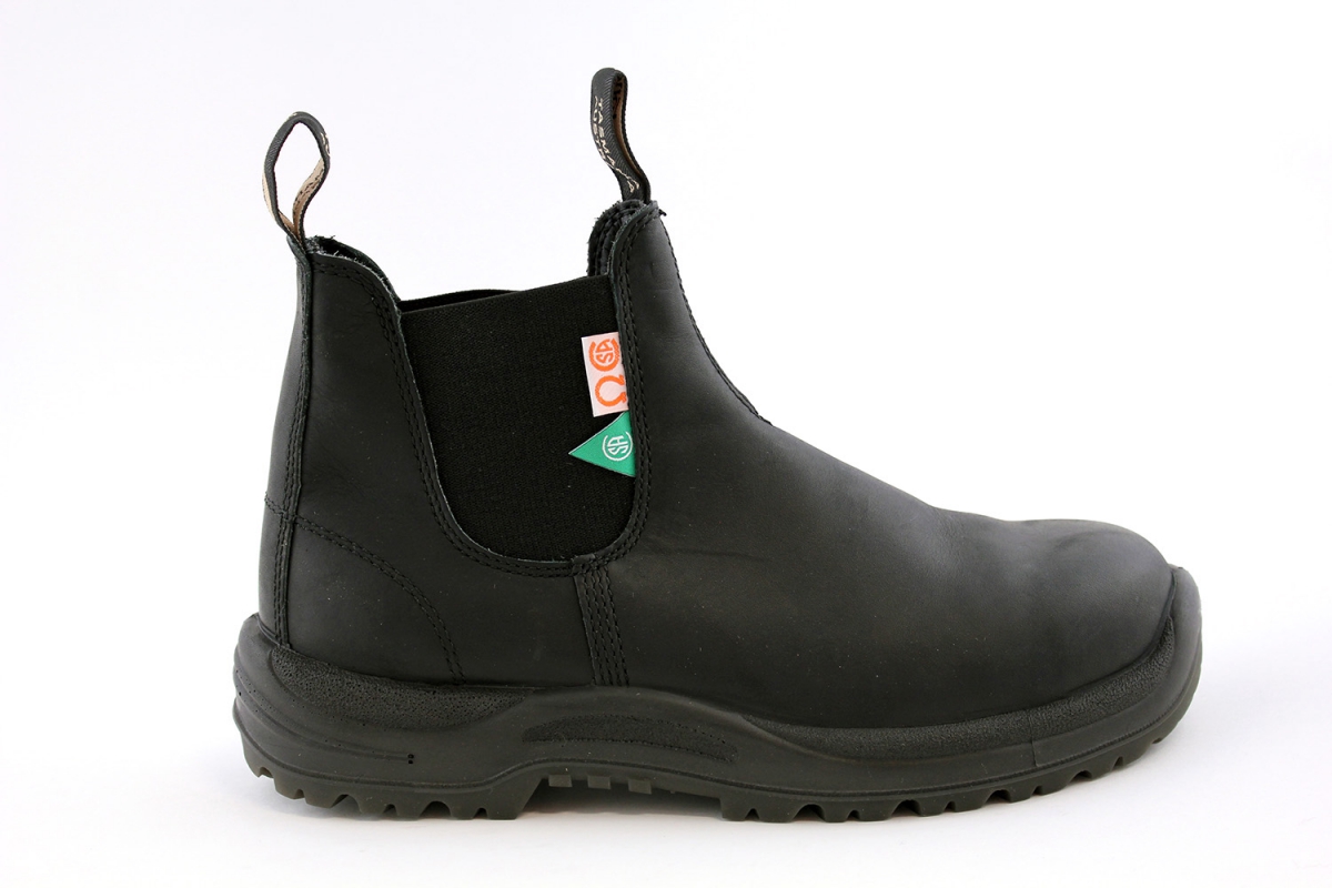 safety shoes green patch